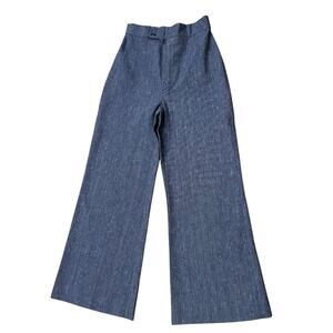 Vintage 70s Bell Bottom Pants High Waist Wide Leg Purple Pants / 27x29 -